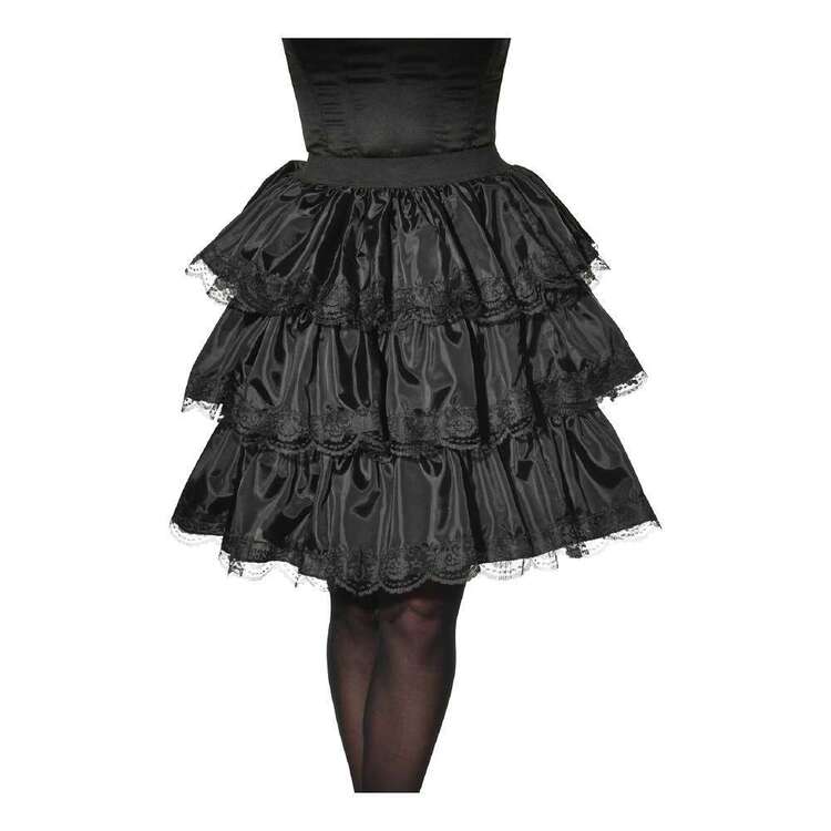 Black Ruffle Adult Skirt  Black Adult