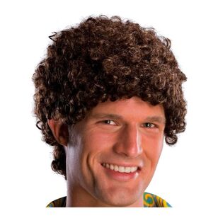 Brunette Tight Afro Adult Wig Brown Adult