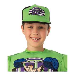 WWE John Cena Costume Kids Top & Hat Green 6+