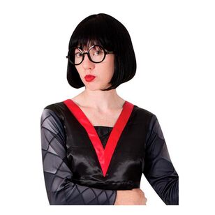 Disney The Incredibles Edna Mode Deluxe Adults Costume Black & Red