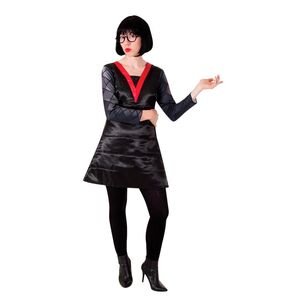Disney The Incredibles Edna Mode Deluxe Adults Costume Black & Red