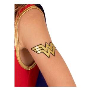 Wonder Woman Glitter Tattoo Gold