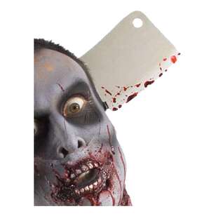Zombie Cleaver Through Head Accessory Multicoloured