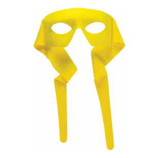 Hero Adults Mask With Rear Tie Yellow Adult