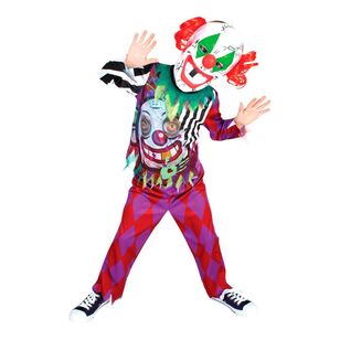 Scary Clown Lenticular Kids Costume Multicoloured