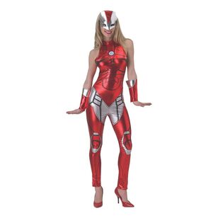 Disney Iron Rescue Adult Jumpsuit Red & Silver