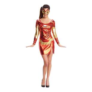 Disney Iron Rescue Adult Costume Red & Gold