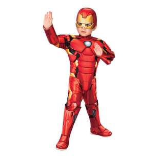 Disney Iron-Man Deluxe Kids Costume Red & Gold Toddler