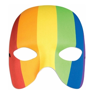 Adult Half Mask Rainbow Adult