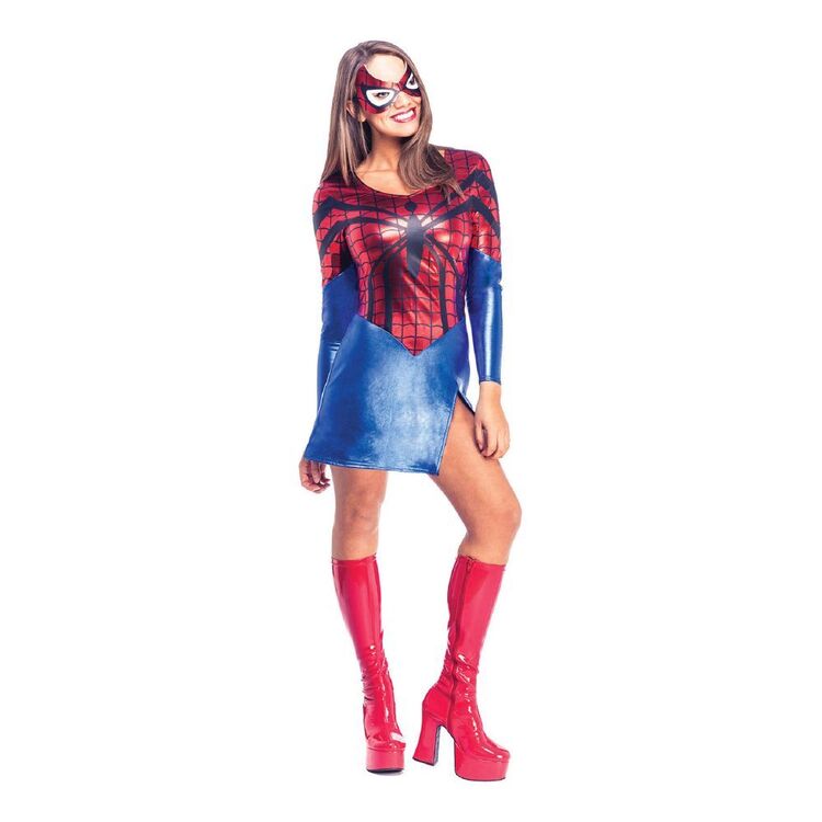 Disney Spider-Girl Adult Dress & Mask Blue & Red Medium