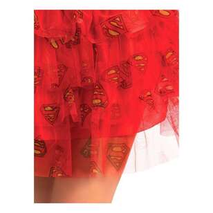 Supergirl Adult Skirt With Sequins Red & Blue Standard