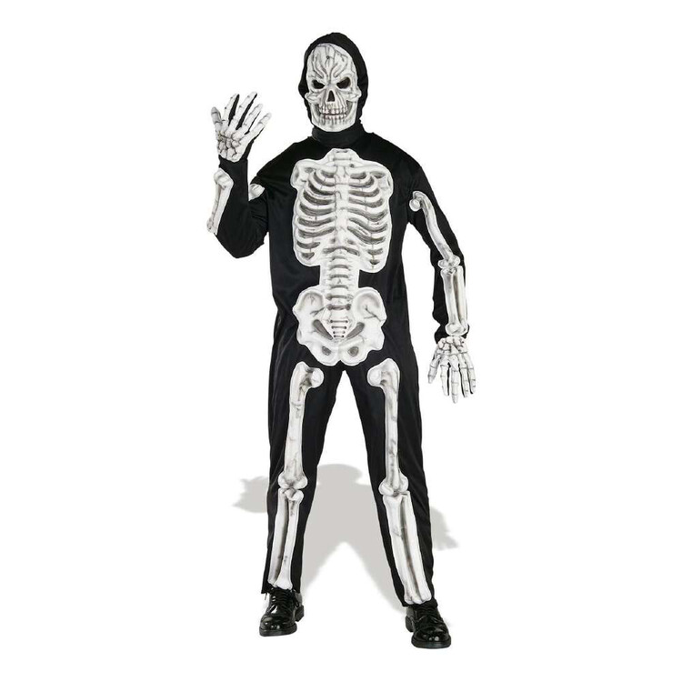 Skeleton EVA Adult Costume Black & White