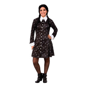 The Addams Family Wednesday Addams Adult Costume Black & White