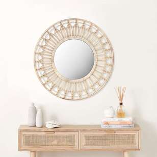 Cooper & Co Panay Round Mirror Natural 70 cm