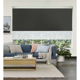 Gummerson Rylee Extra Wide Width Dual Roller Blind Charcoal