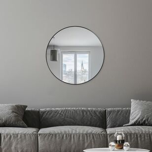 Cooper & Co Round Mirror Black 90 cm
