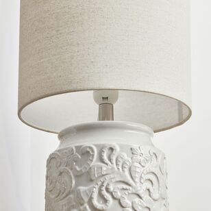 Cooper & Co Florence Ceramic Table Lamp White 29 cm