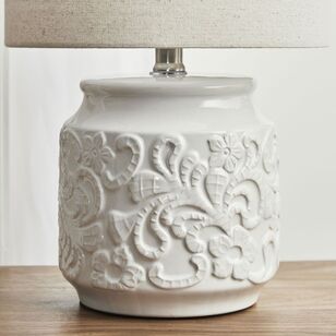 Cooper & Co Florence Ceramic Table Lamp White 29 cm