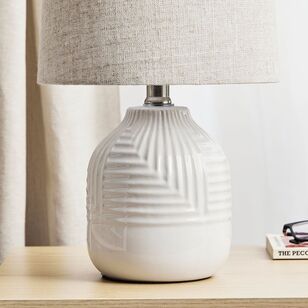 Cooper & Co Modern Ceramic 26 cm Table Lamp White 26 cm