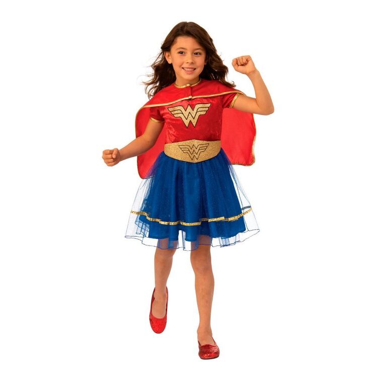Wonder Woman Deluxe Tutu Kids Costume Multicoloured Small