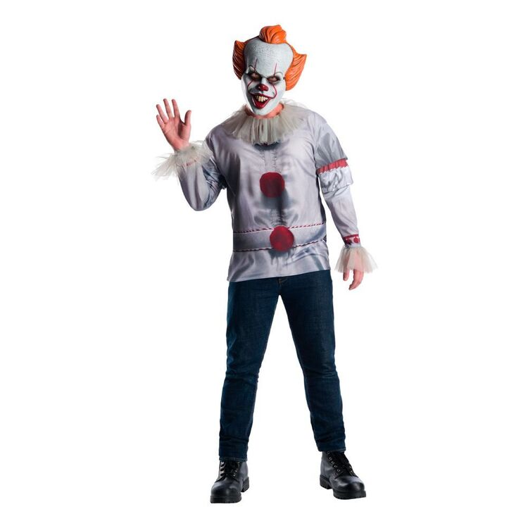 Stephen King It Pennywise Adult Costume Shirt Multicoloured