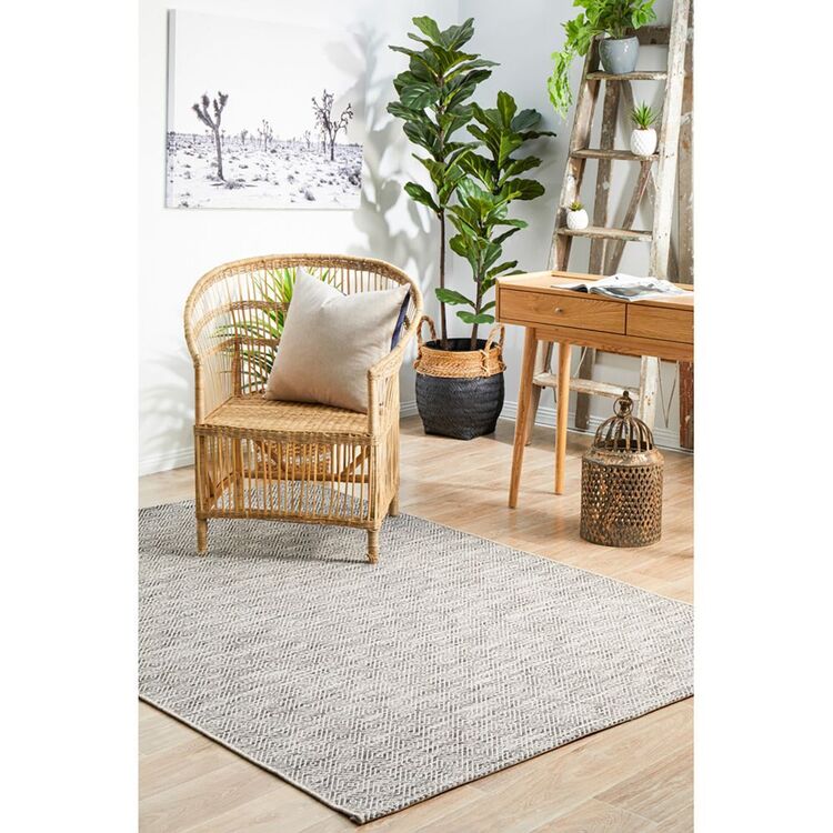 Rug Culture Terrace Diamond Indoor/Outdoor Rug Grey