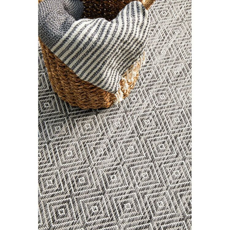 Rug Culture Terrace Diamond Indoor/Outdoor Rug Grey