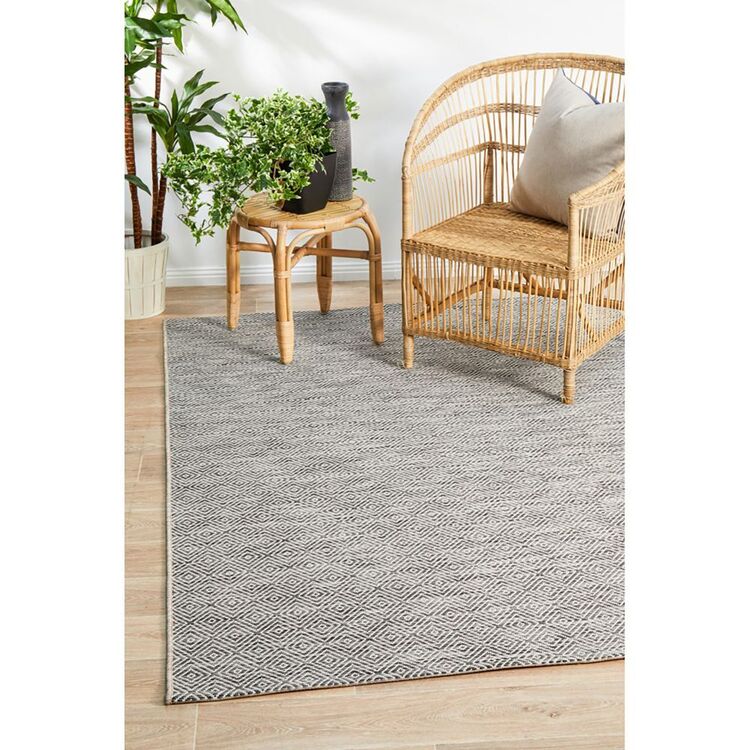 Rug Culture Terrace Diamond Indoor/Outdoor Rug Grey