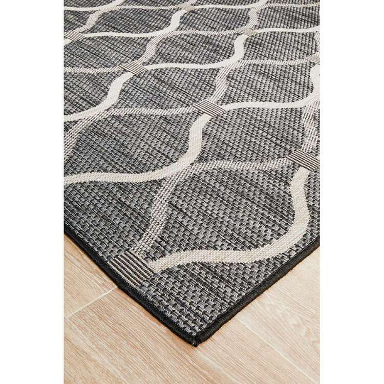 Rug Culture Terrace Trellis Indoor/Outdoor Rug Black