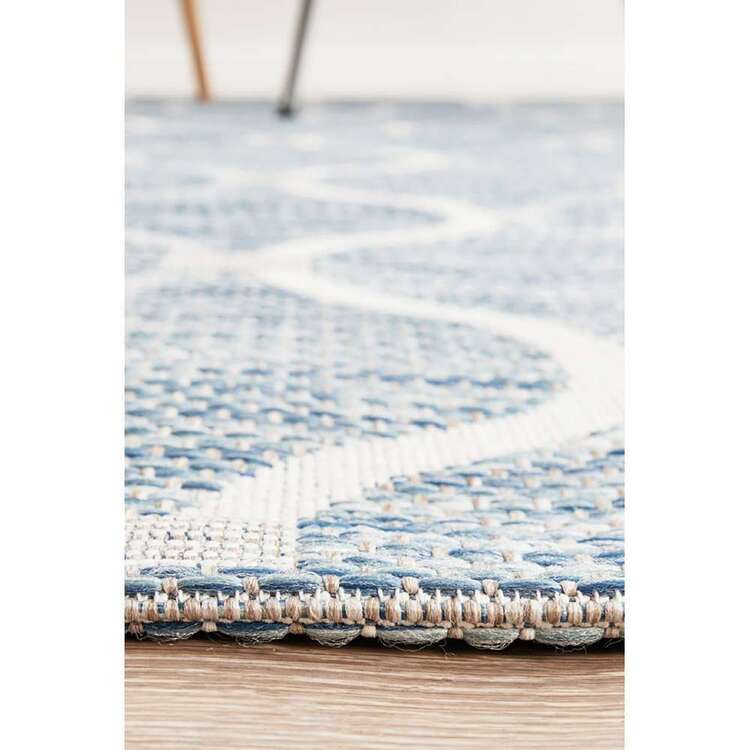 Rug Culture Terrace Trellis Indoor/Outdoor Rug Blue