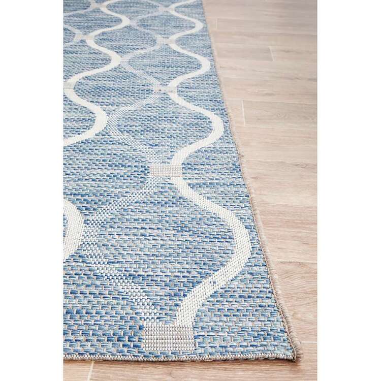 Rug Culture Terrace Trellis Indoor/Outdoor Rug Blue