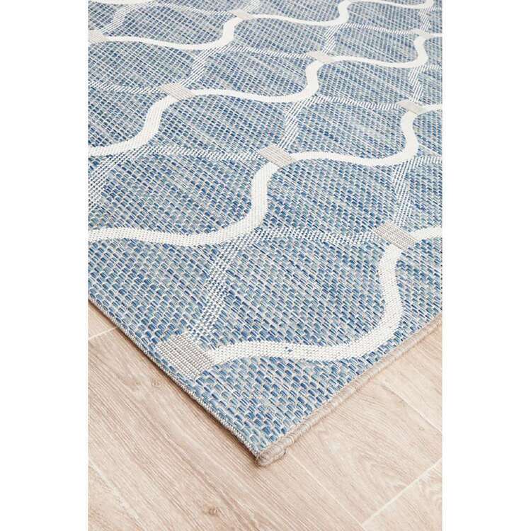 Rug Culture Terrace Trellis Indoor/Outdoor Rug Blue