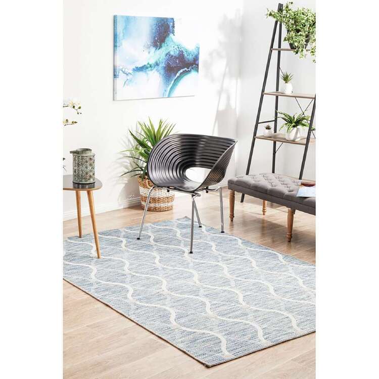Rug Culture Terrace Trellis Indoor/Outdoor Rug Blue