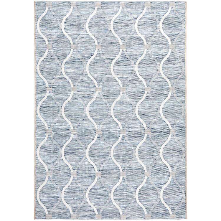 Rug Culture Terrace Trellis Indoor/Outdoor Rug Blue