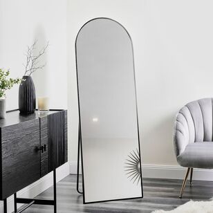 Cooper & Co Cindy Gold Arched Leaning Mirror Black