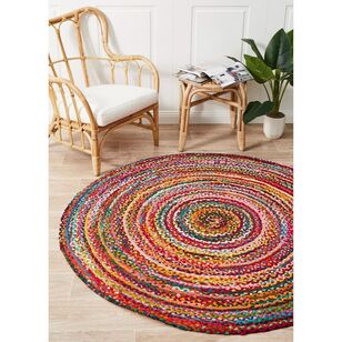 Rug Culture Atrium Chindi Rug Pink