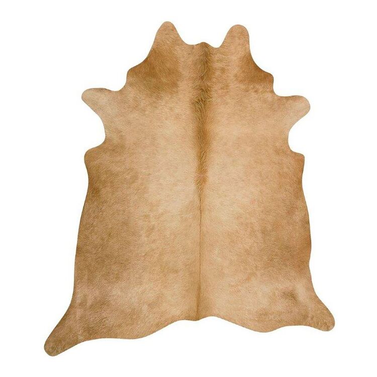 Rug Culture Prem Brazilian Cowhide 1 Rug Beige