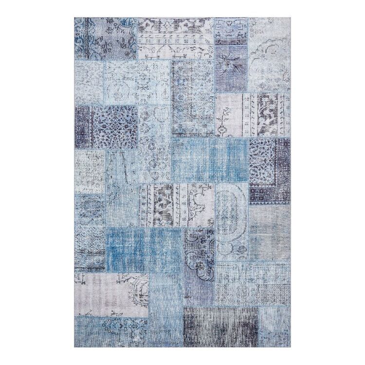 Spotlight Blue Rug Rug Culture Illusions 121 Rug BLUE | Spotlight Australia