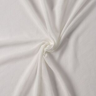 KOO Westwood Herringbone Sheer Concealed Tab Top Curtains White