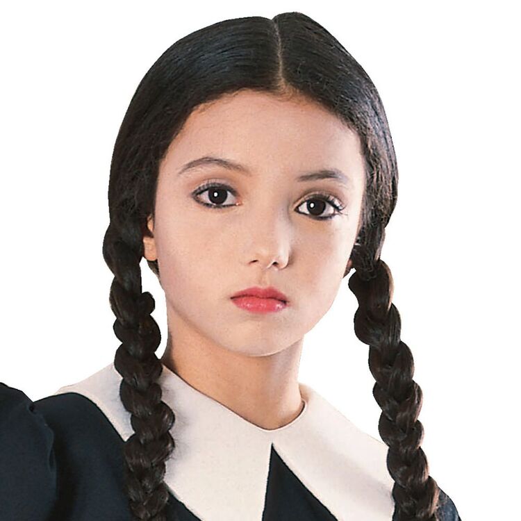 Ciao Perruque Wednesday Addams Officielle – Coiffure Tresses Et Frange, Série Mercredi Addams Family