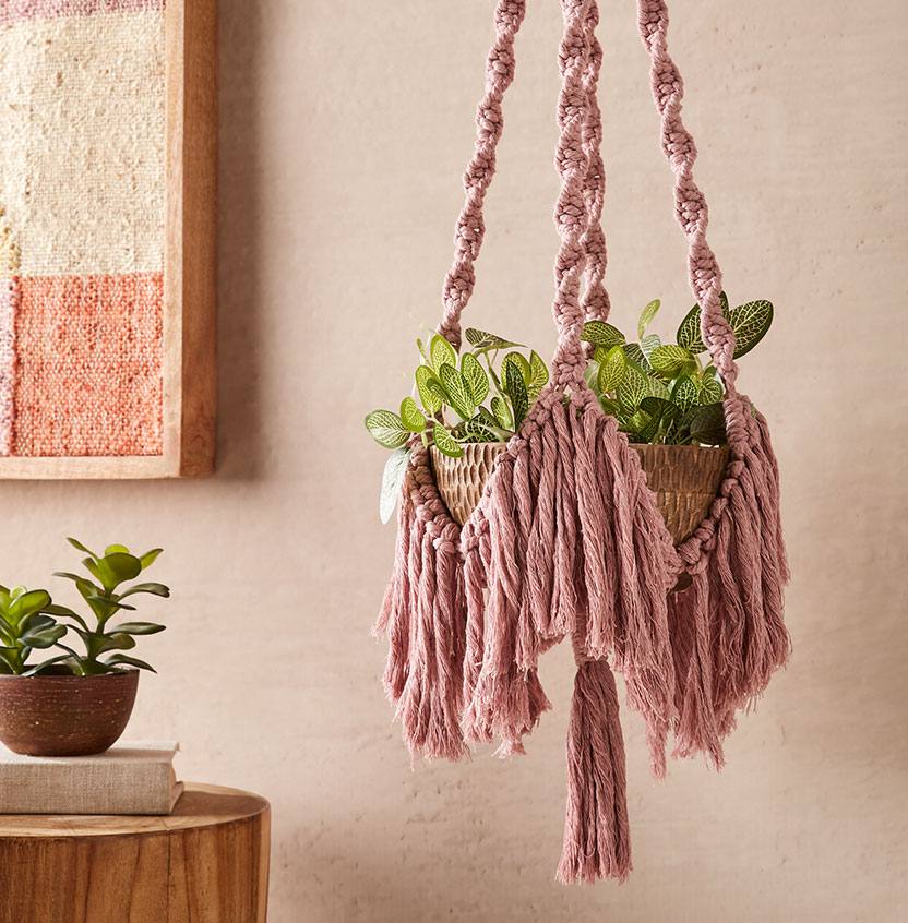 Recycled Macrame Plant Hanger