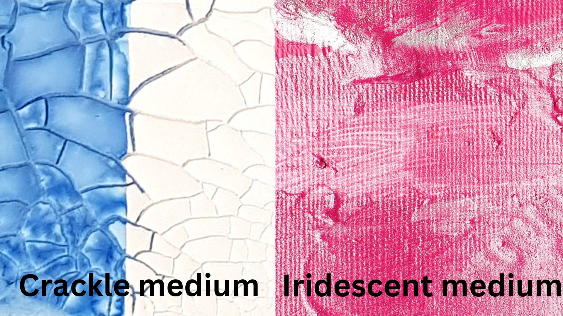 Crackle vs Iridescent Paint Mediums
