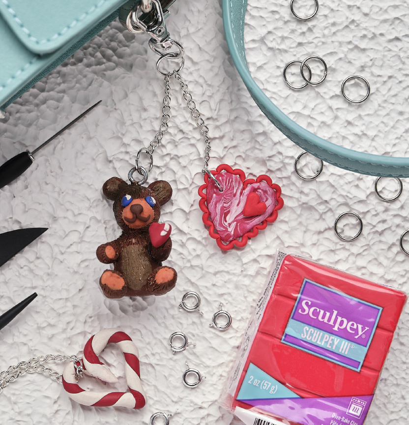 Sculpey Valentine’s Charms Project