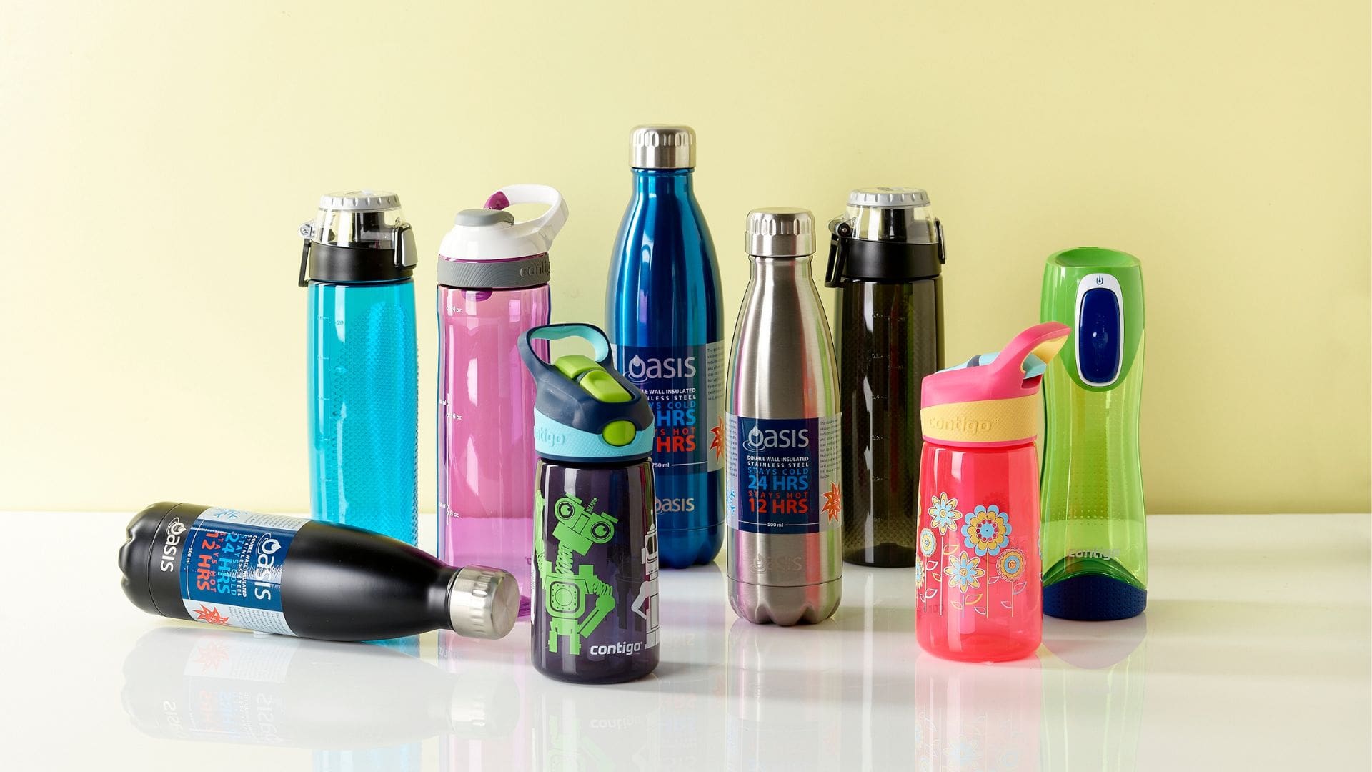 Reusuable plastic and insulated drink bottles