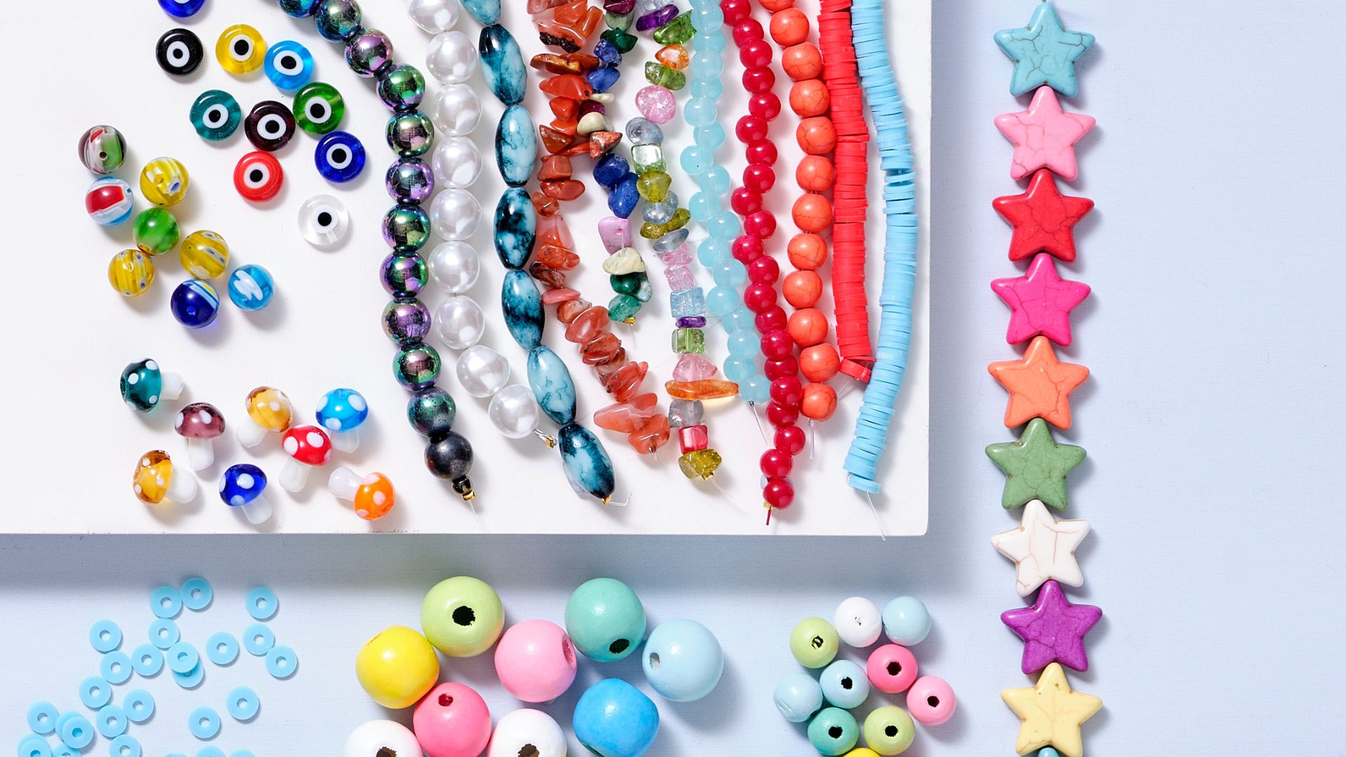 Mix & match an assortment of colourful beads and stones