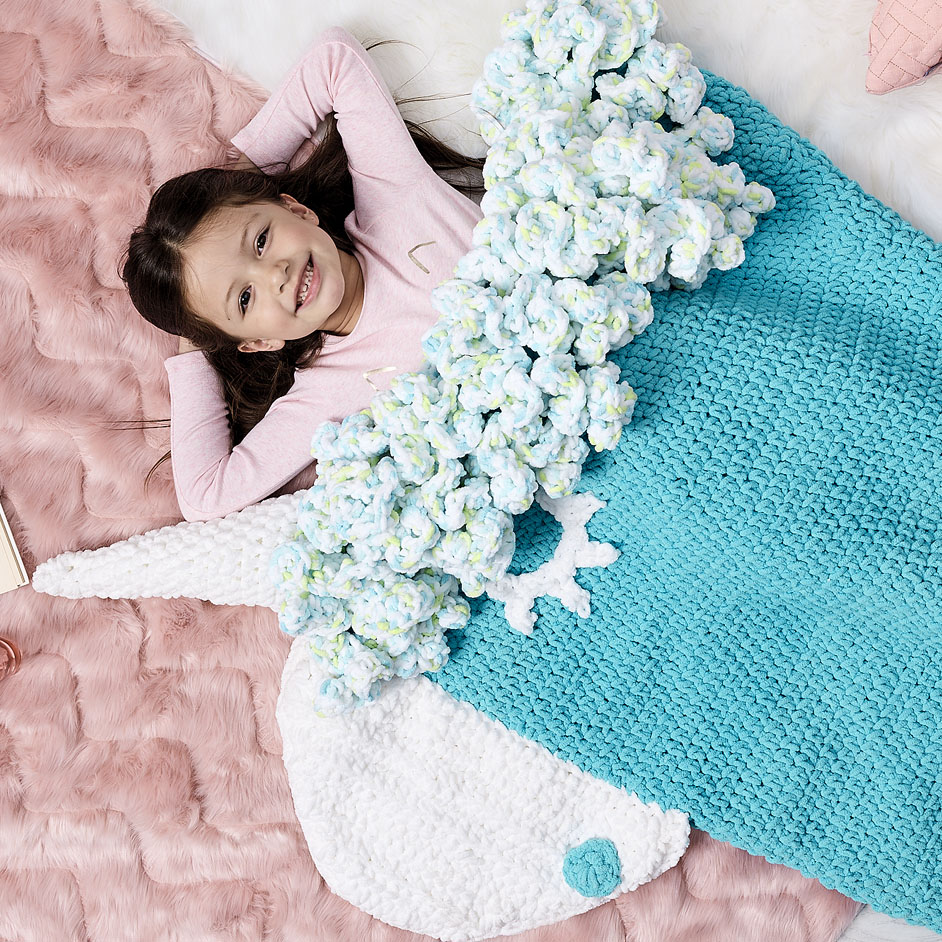 Bernat Unicorn Baby Blanket Project