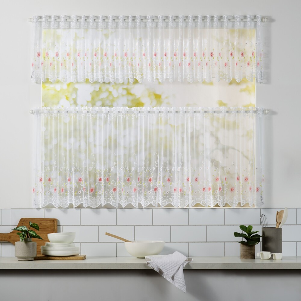 Classic cafe sheer kitchen curtains