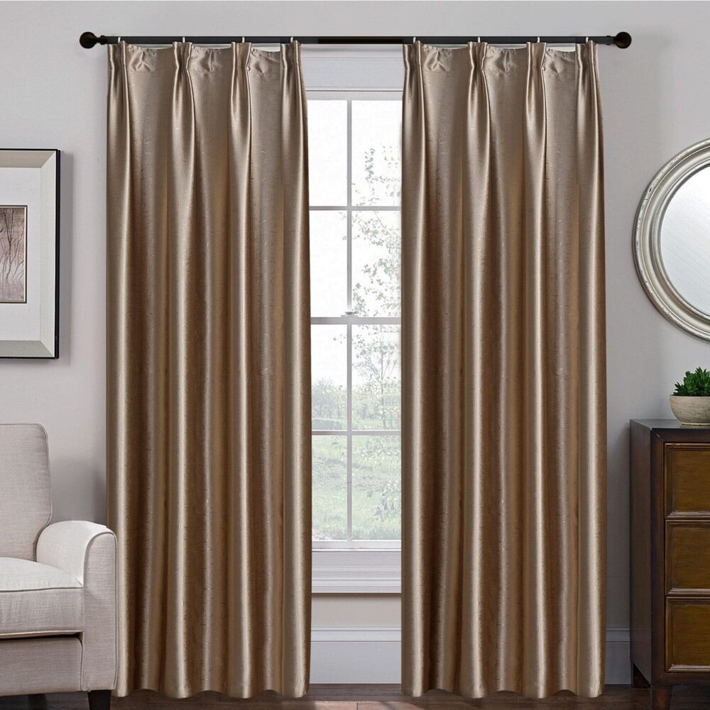 Classic living room pinch pleat curtains