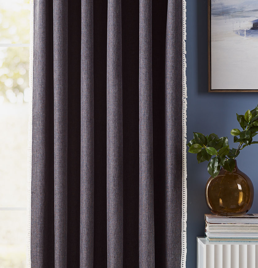 Blockout Pencil Pleat Curtain with Trim Project