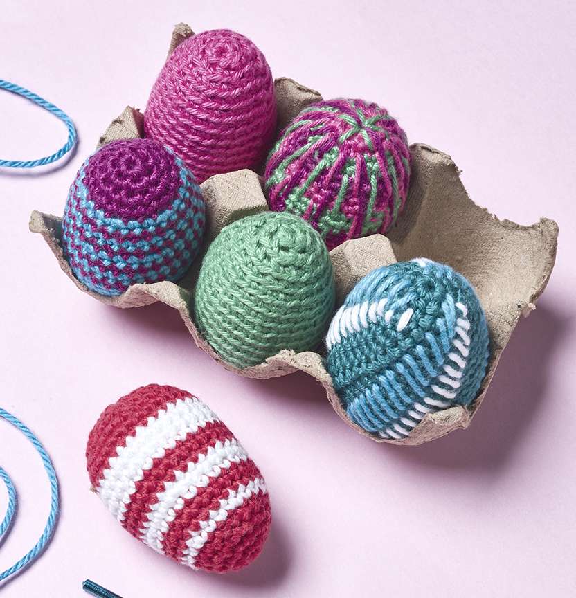 Brighton Cotton Blend 8Ply Crochet Easter Eggs Project